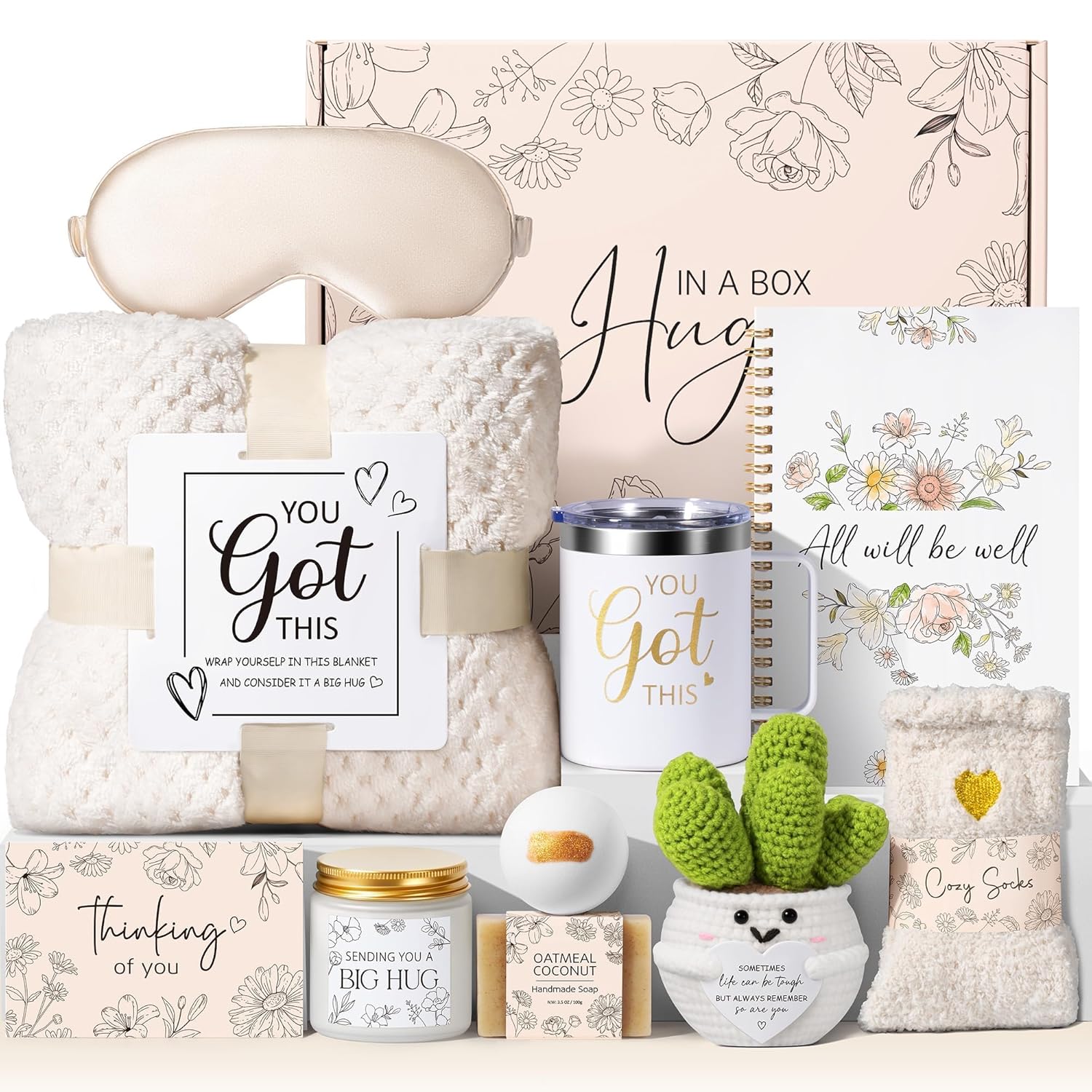 Get Well Soon Gifts Baskets for Women Self Care Spa Package