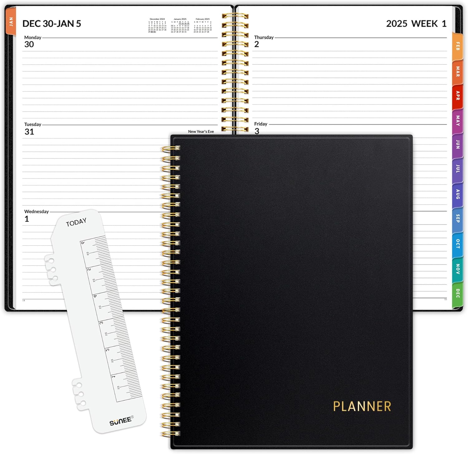 SUNEE 2025 Planner - Stay Organized All Year 8.5x11