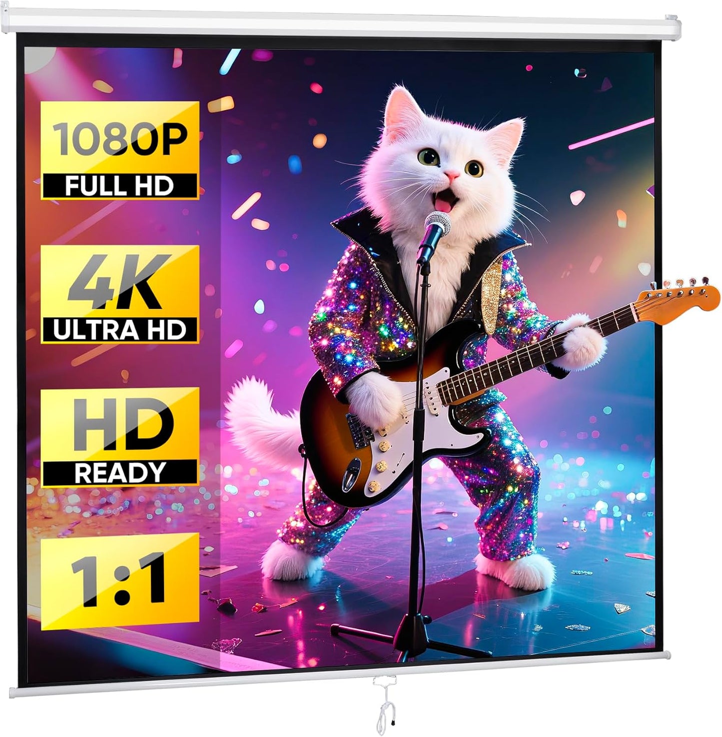 Epetlover 120in Manual Pull Down Outdoor Movie Screen Review