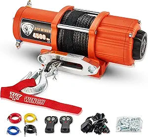 TYT 12V 4500 lbs Electric Winch for ATV and UTV Off Road Use