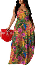 UOUA Hawaiian Dresses Women Plus Size Luau Party Sundress - Flowy
