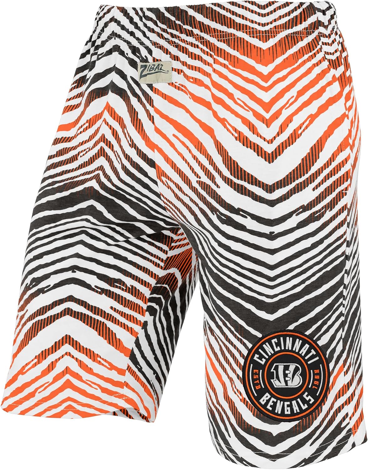 Zubaz NFL Adult Unisex Z88 Zebra Shorts for Casual Wear