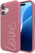 ZAGG London Snap Case for iPhone 16 - Embroidered Love, MagSafe Ready