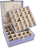 Frebeauty Earring Organizer Classic Jewelry Box 50 Slots - Secure