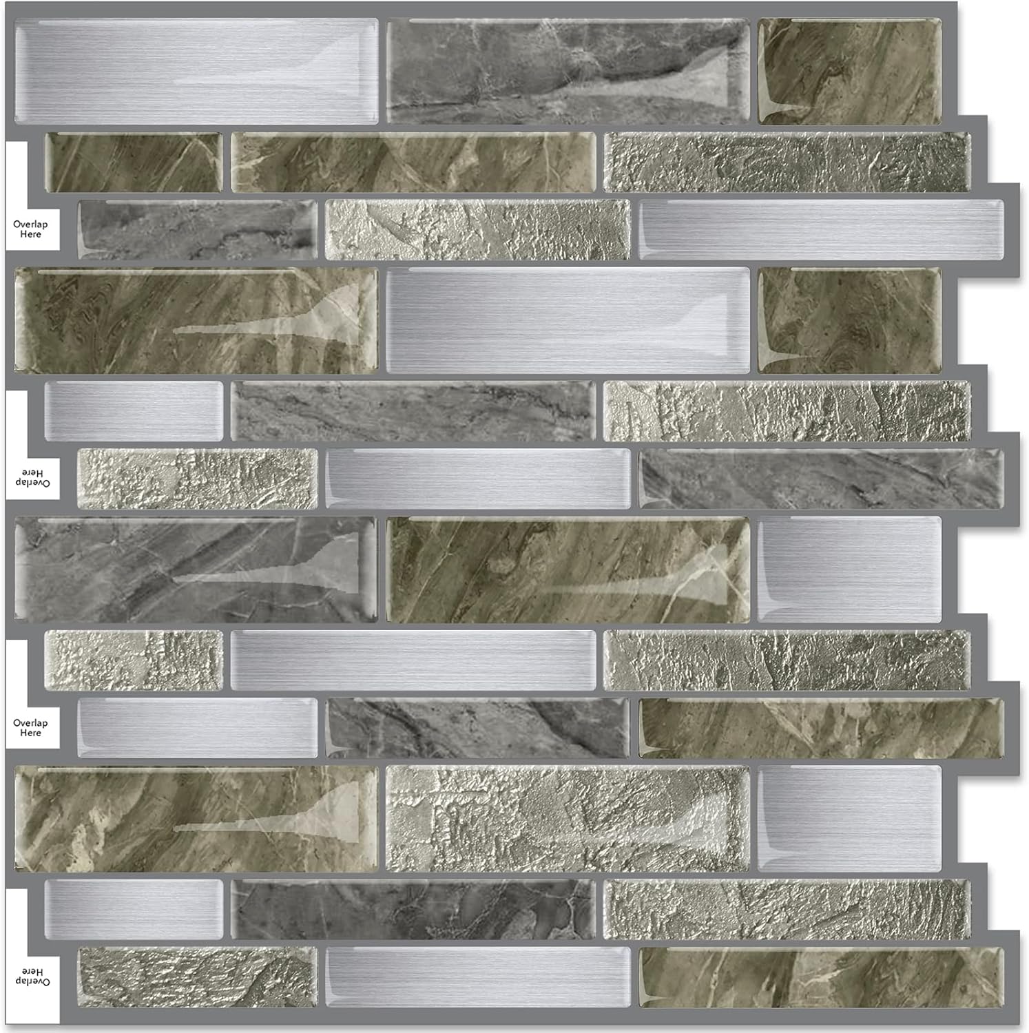 Vamos Tile 10-Sheet Peel and Stick Tile Backsplash for Kitchens