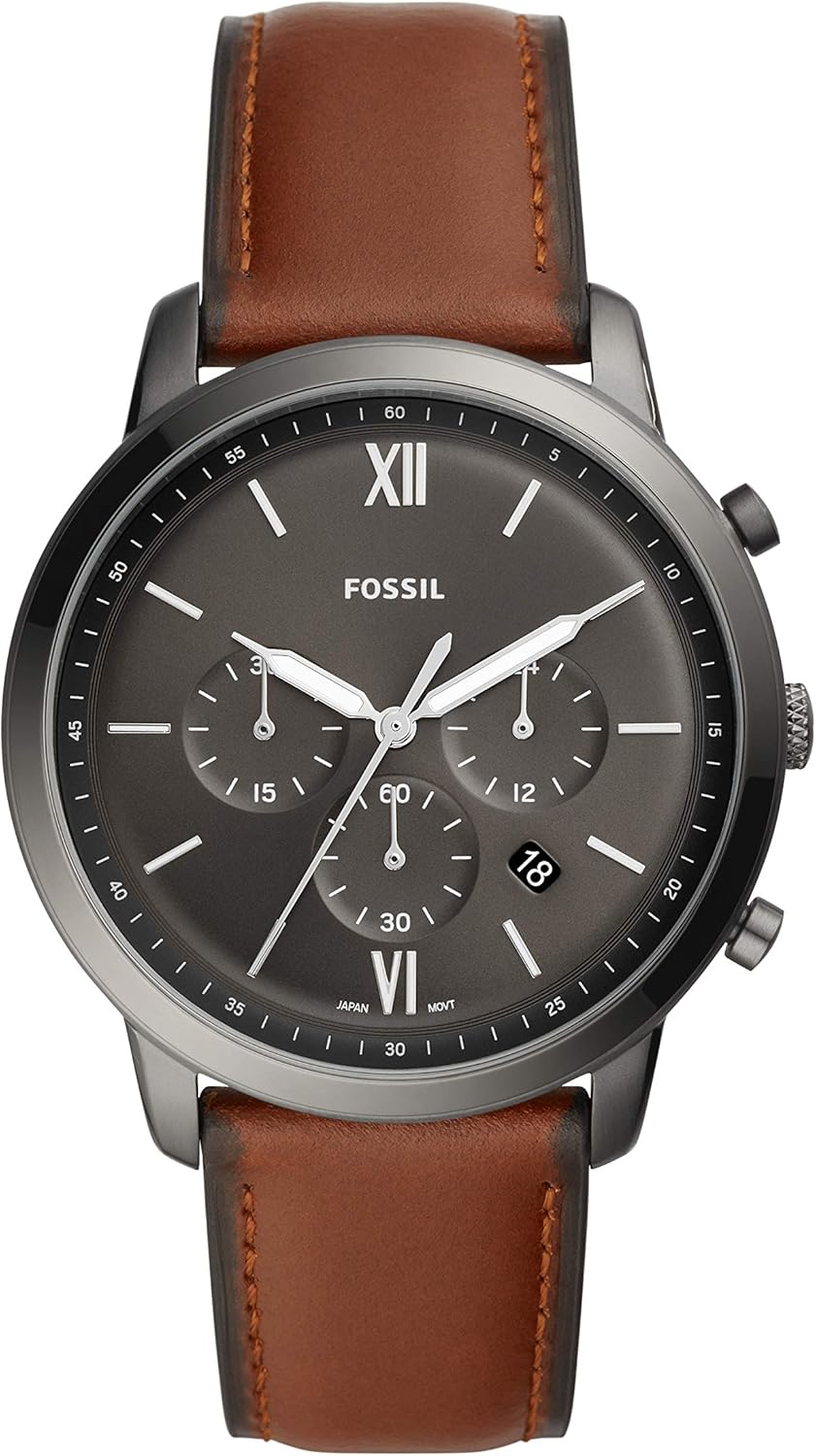 Fossil Men's Neutra Quartz Chronograph Watch with Leather Strap