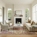 Nourison Passion Bohemian Ivory Pink 8 ft x 10 ft Area Rug - Easy Care