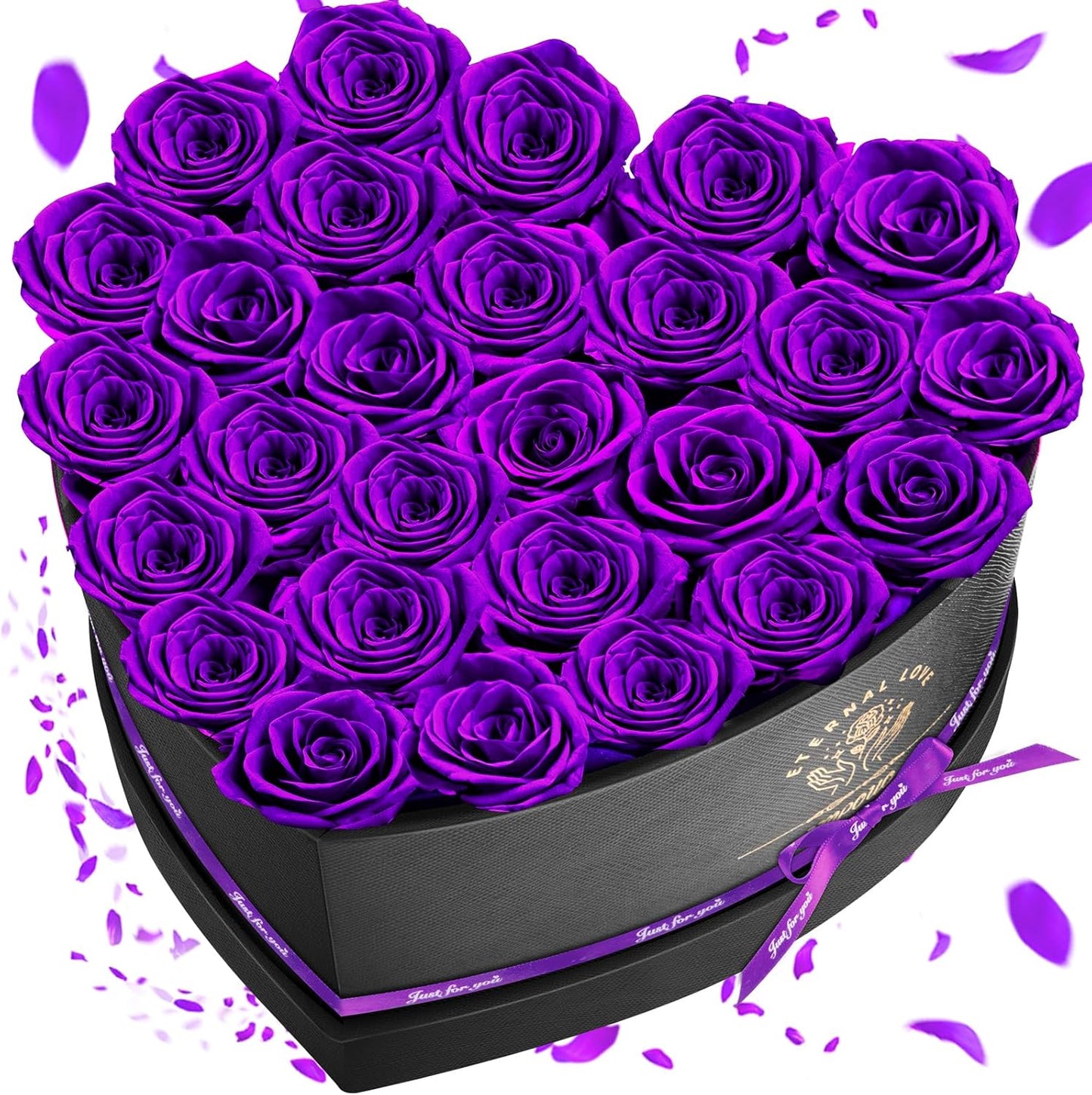 Preserved Rose in Heart Shape Box for Eternal Love Gifts