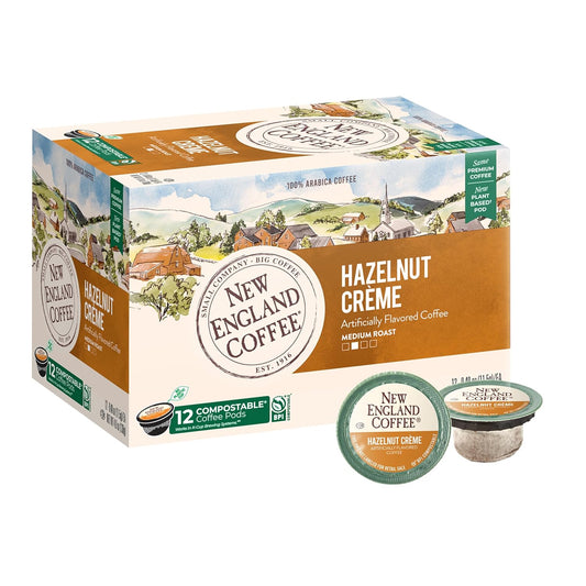 New England Coffee Hazelnut Crme Pods - 72ct Pack
