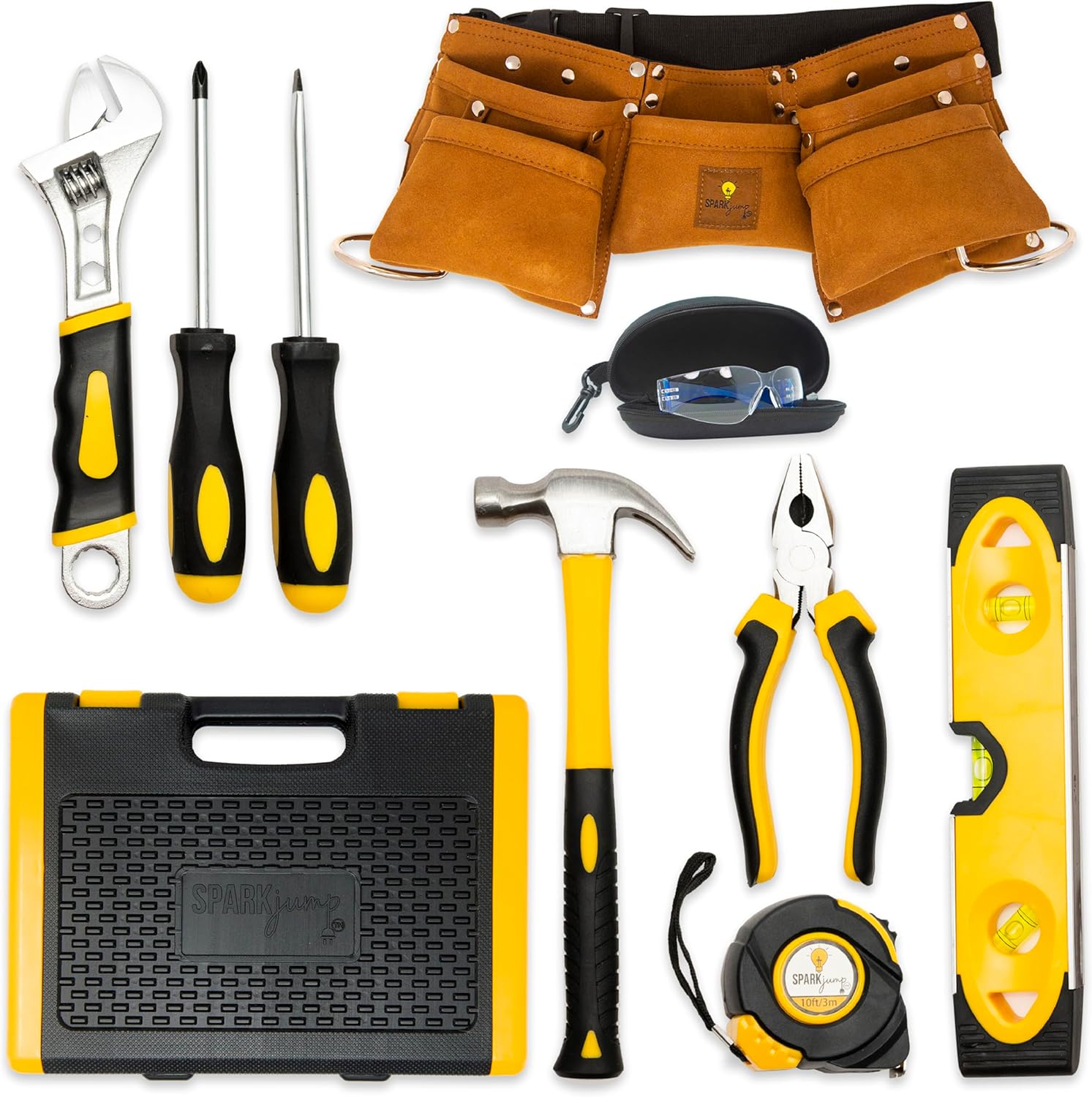 Deluxe Kids Tool Set for Boys Ages 4-6 with Leather Belt