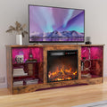 Fireplace TV Stand with 18in Fireplace - Modern Media Console