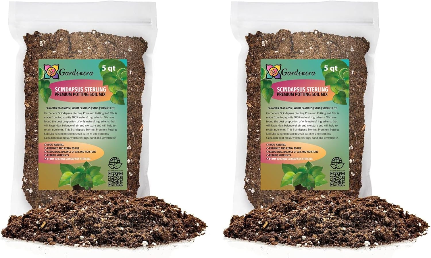 Gardenera Scindapsus Sterling Potting Soil for Thriving Plants