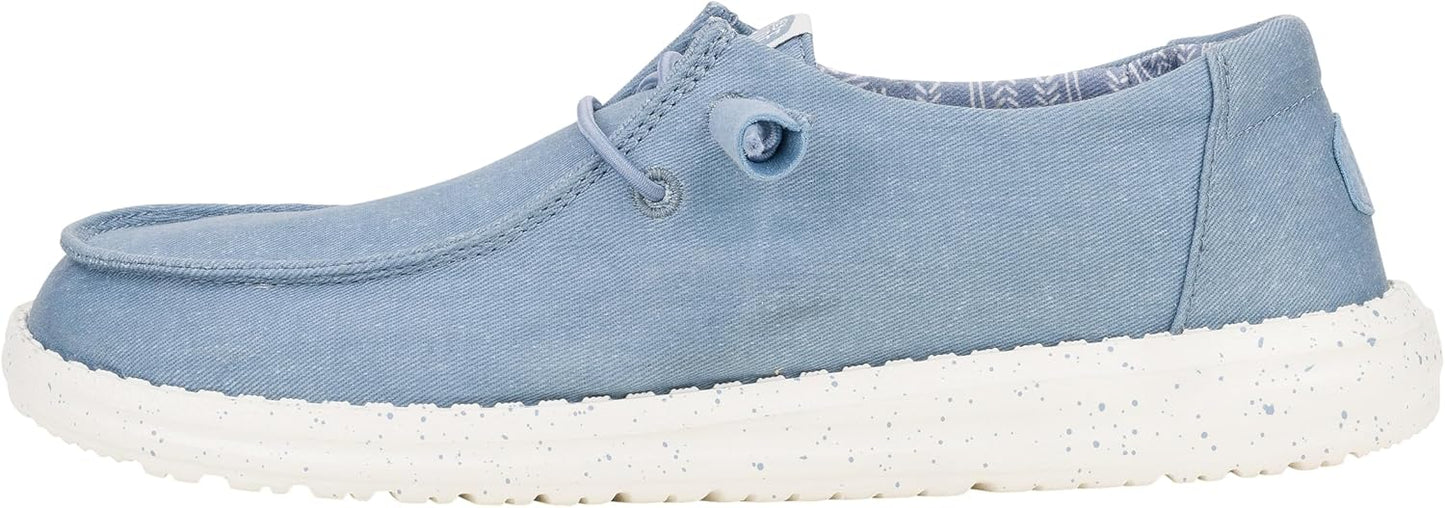 Hey Dude Women's Wendy Chambray Lace-Up Loafer for Comfort