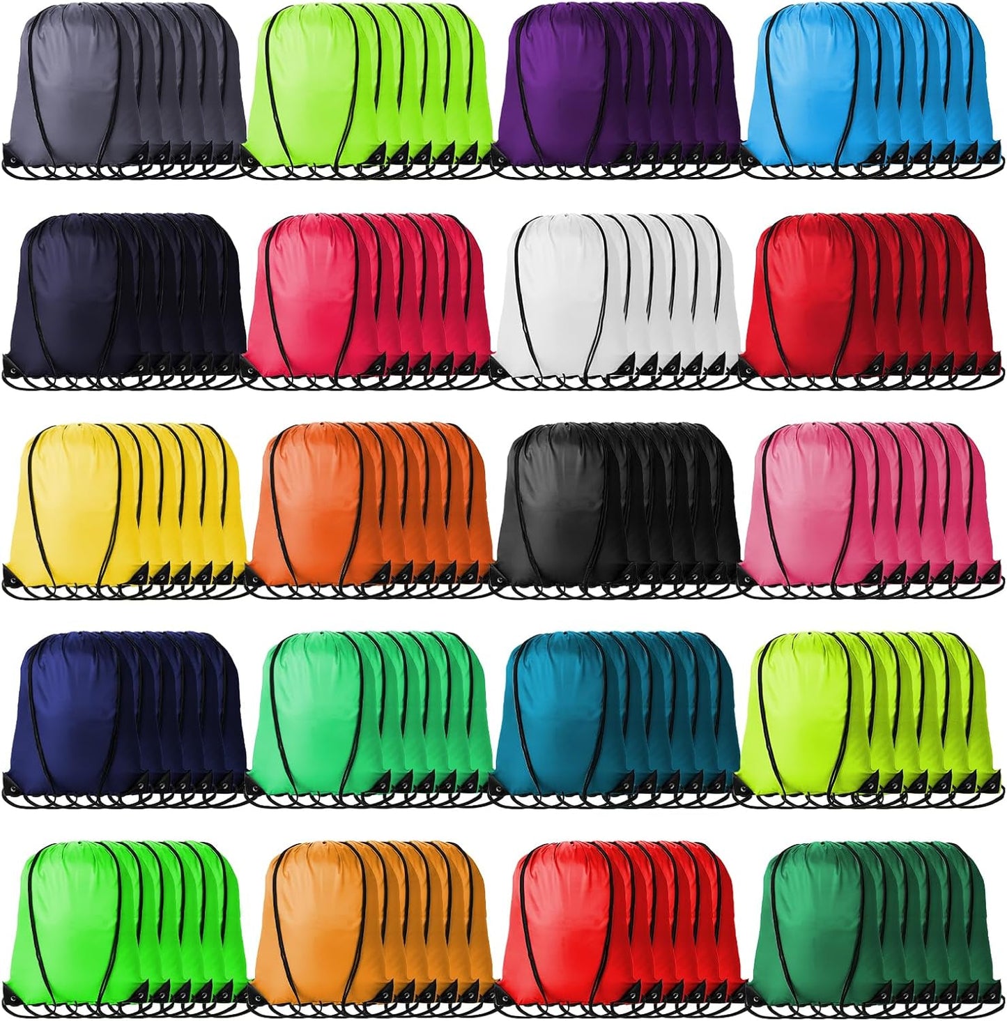 120Pcs Drawstring Backpacks Bulk for Gym, Parties, and Trips