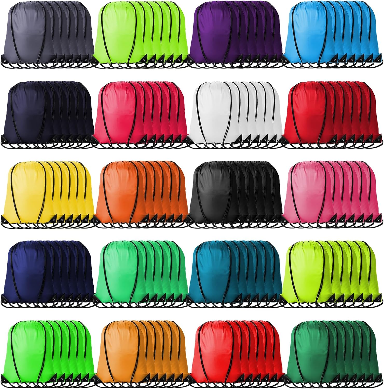 120Pcs Drawstring Backpacks Bulk for Gym, Parties, and Trips