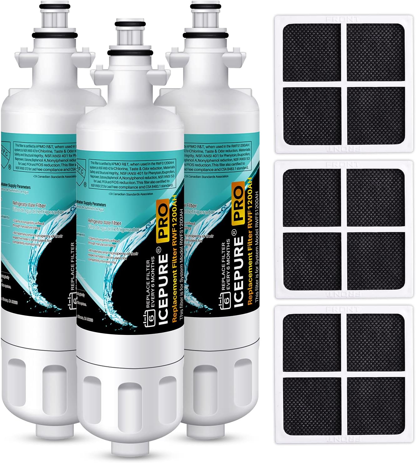 ICEPURE PRO 469690 Replacement Filter for LG and Kenmore Models