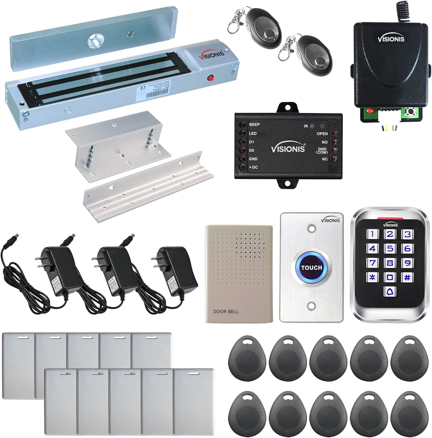 One Door Access Control Kit with 600lbs Maglock and Keypad