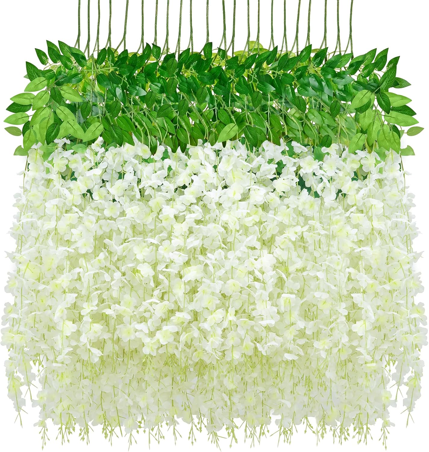 Wisteria Hanging Flowers 36 Pack for Enchanting Decor