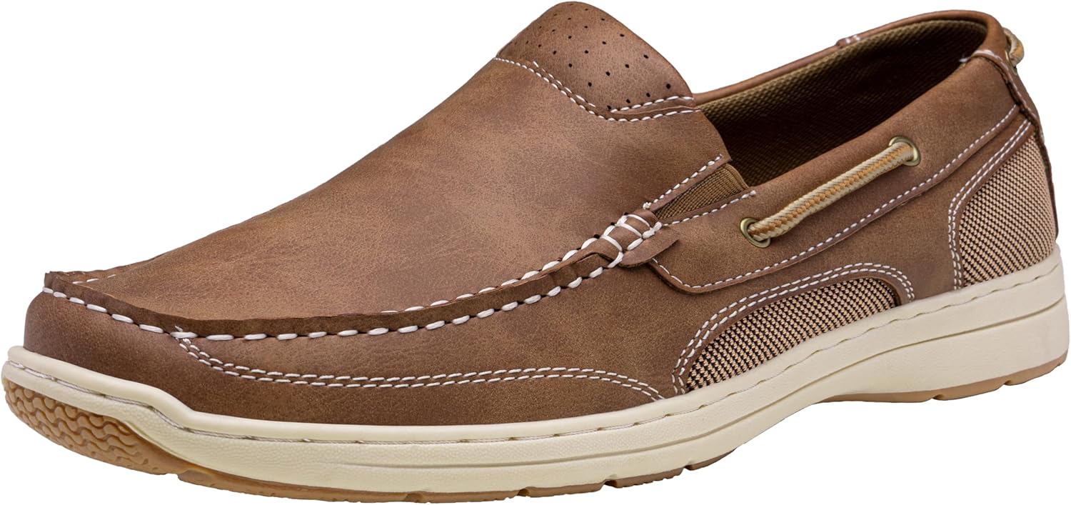 Vostey Men's Casual Lightweight Boat Shoes for Everyday Wear