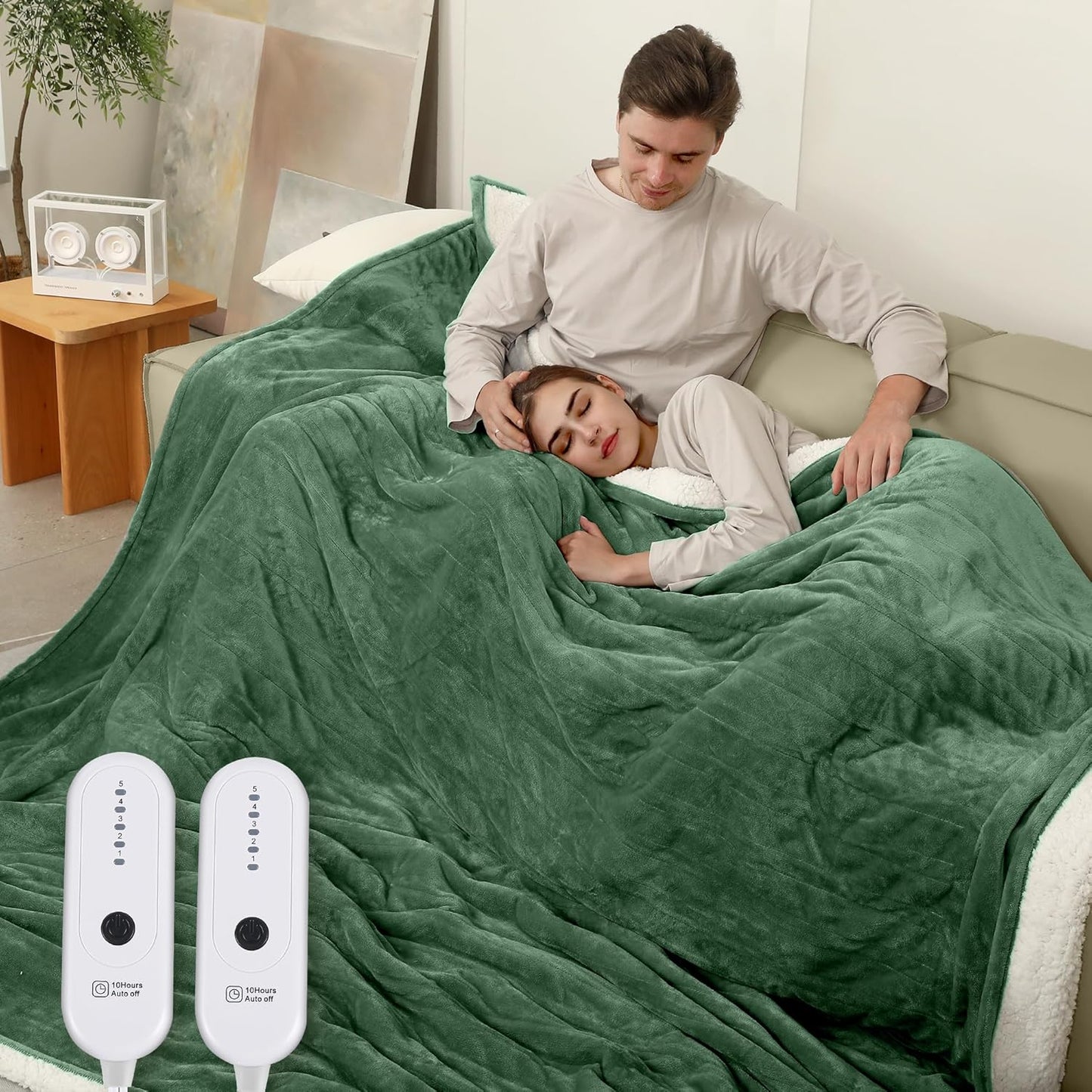 ESTINGO King Electric Blanket - Dual Control for Cozy Nights