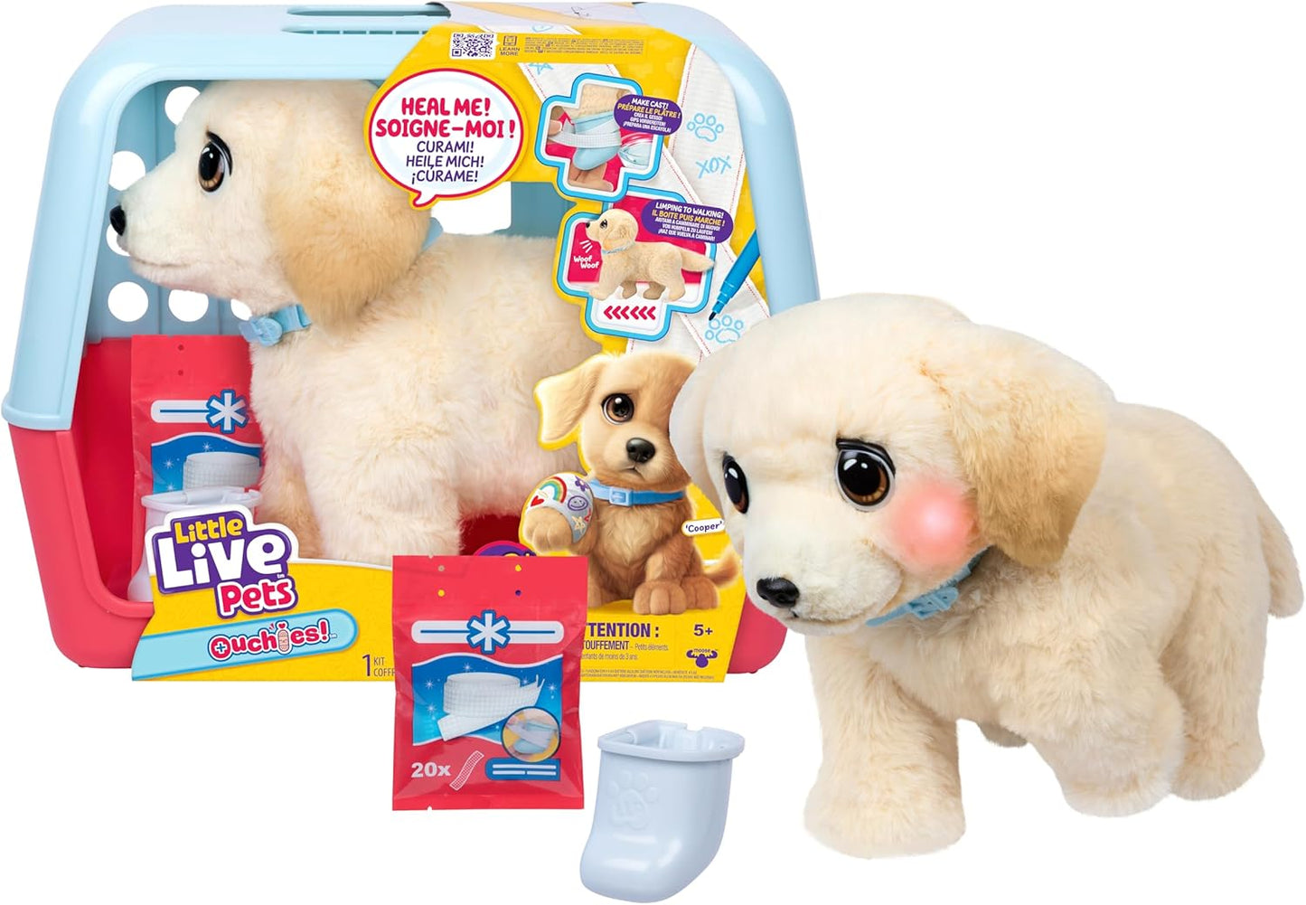 Little Live Pets Ouchies Cooper The Retriever Puppy Toy for Kids