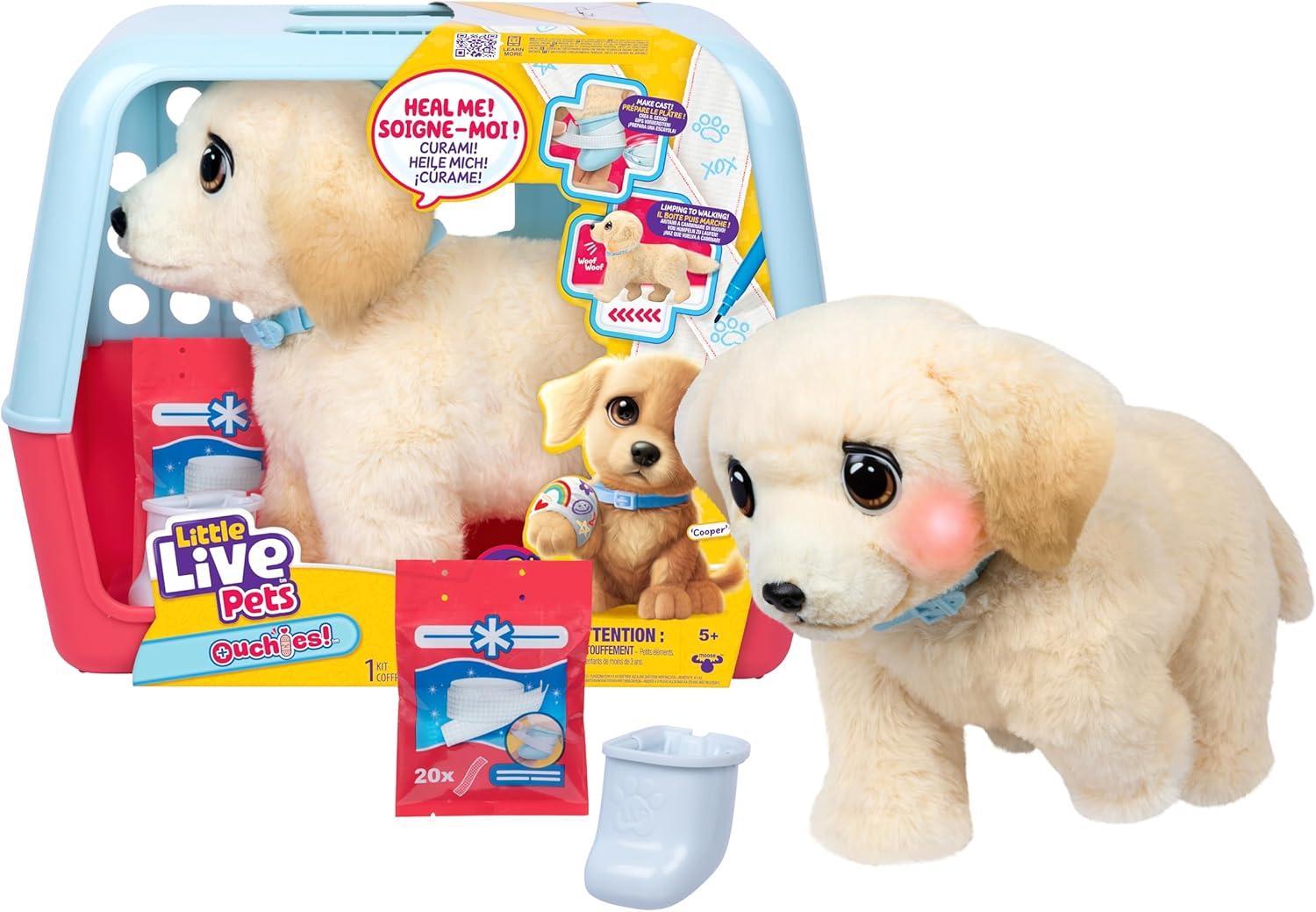 Little Live Pets Ouchies Cooper The Retriever Puppy Toy for Kids
