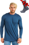 Merino Wool Base Layer Long Sleeve - Warm, Soft Thermal Shirt
