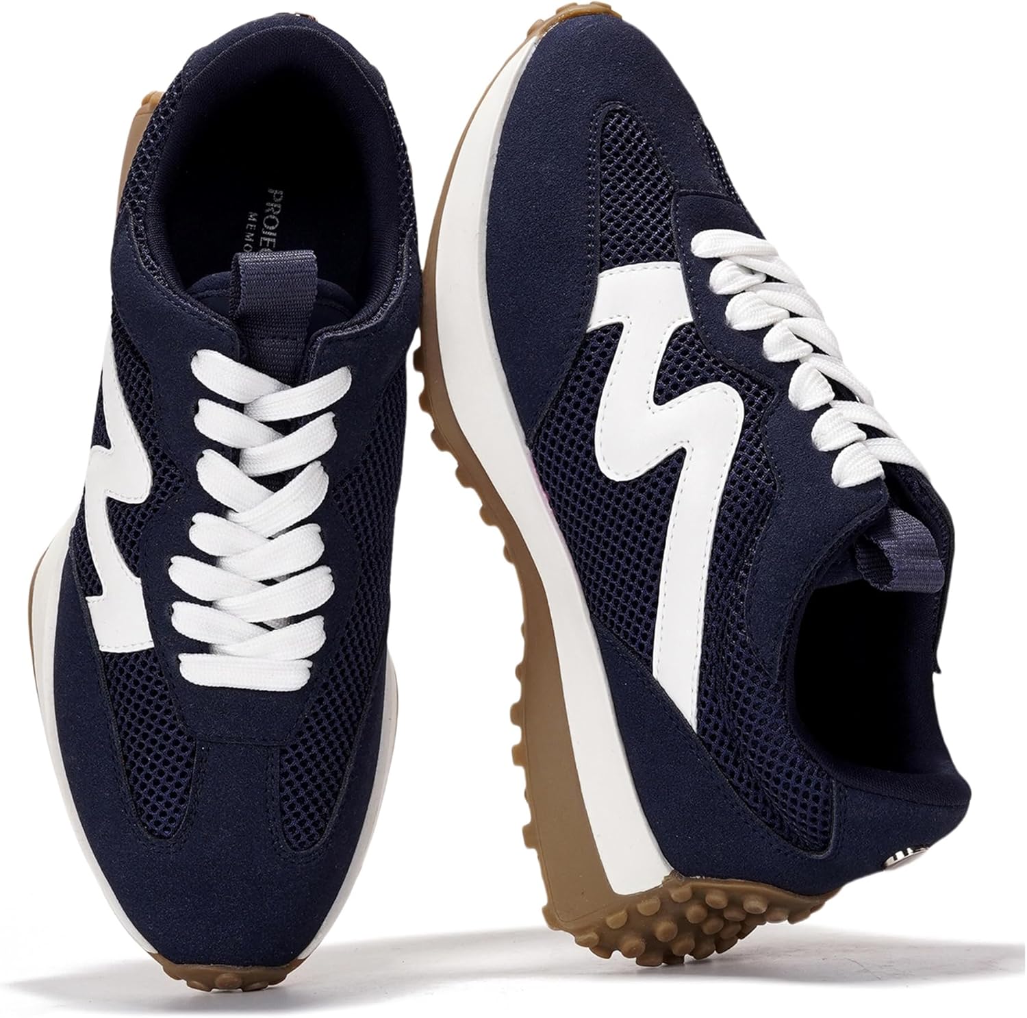 Trendy Sneakers for Women - Comfortable Memory Foam Casual Shoes