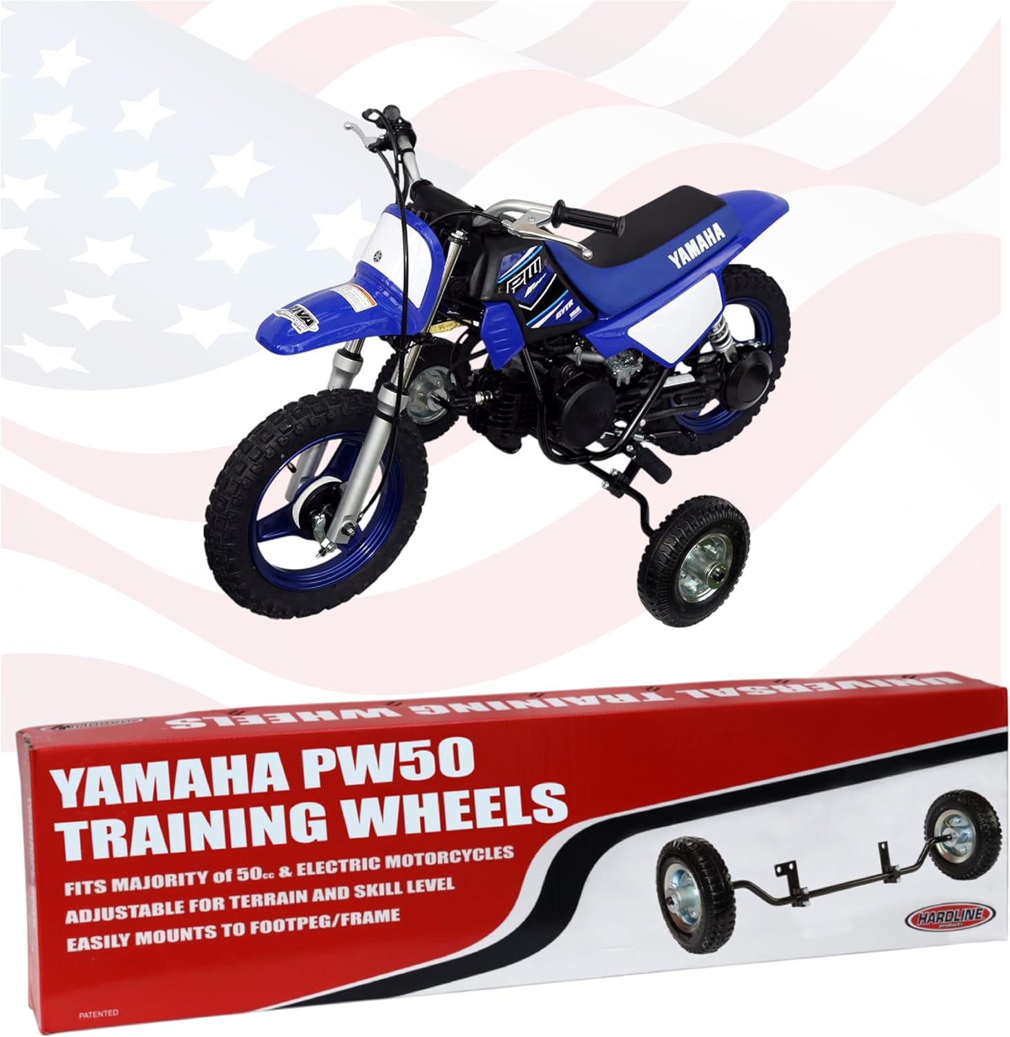 Hardline Products Wheels for Tots Training Wheels for Yamaha PW50