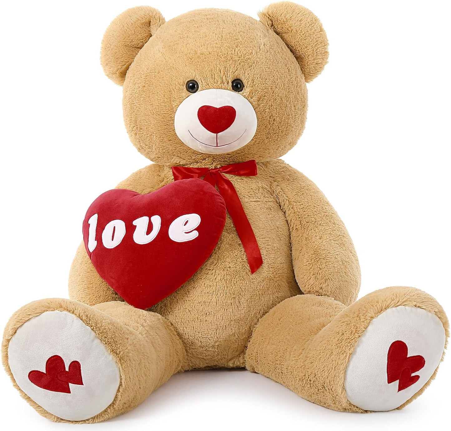 MorisMos Love Heart Giant Teddy Bear 4.3ft for Girlfriend