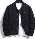 Denim Jacket Men Stretch Slim Fit Ripped Trucker Jacket
