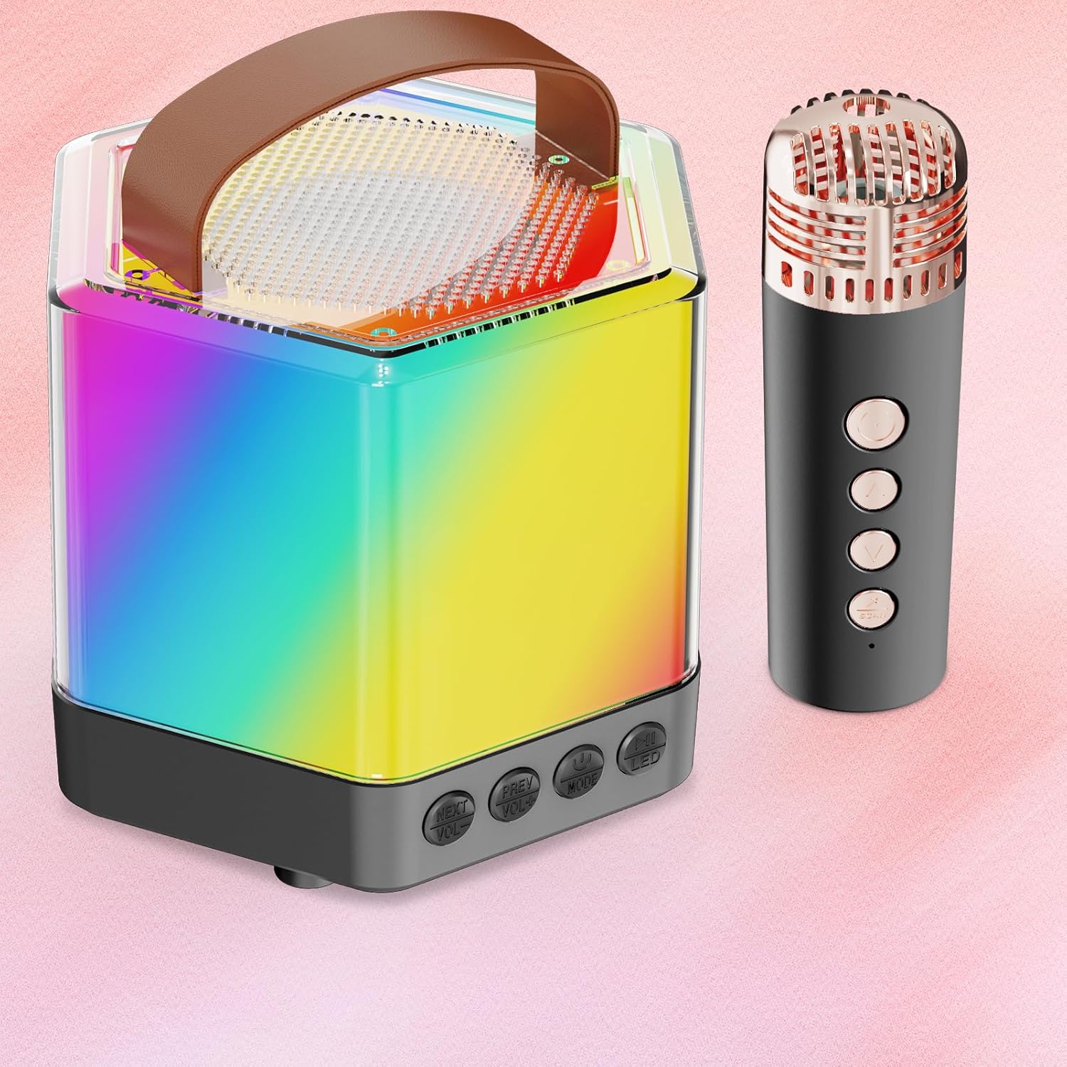 AIDELF Mini Karaoke - Portable Speaker with Lights