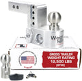 Aluminum Adjustable Trailer Hitch 12,500 GTW - 4in Drop, Built-In