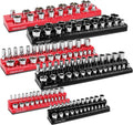 6-piece Magnetic Socket Organizer Set - Holds 143 Pieces Securely
