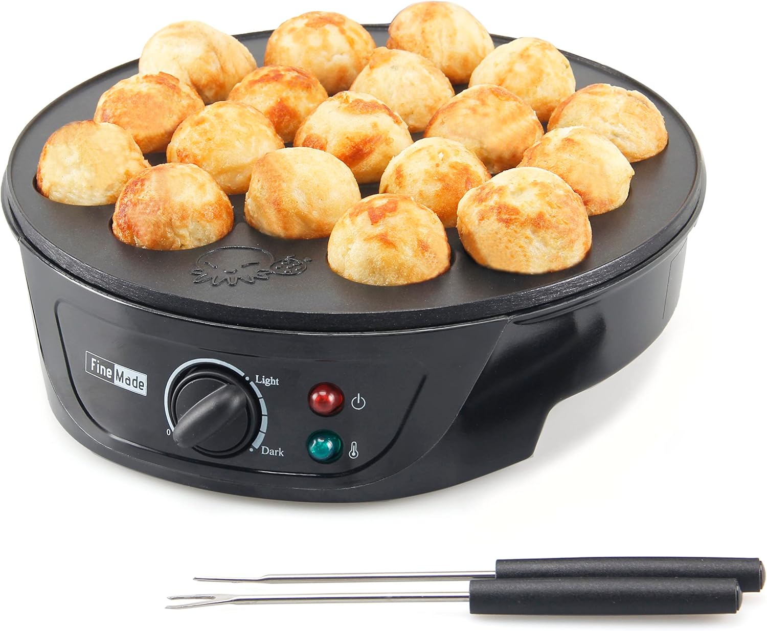 Takoyaki Maker Pan with Temperature Control for 18 Octopus Balls