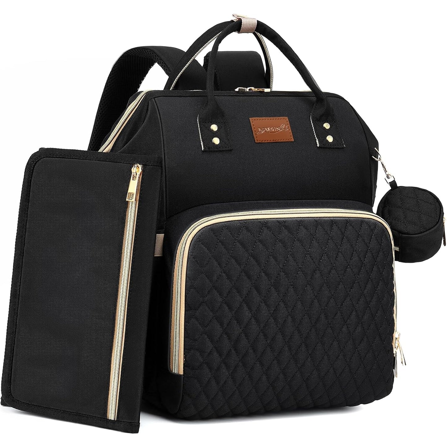 Diaper Bag Backpack with Changing Pad for Stylish Parents