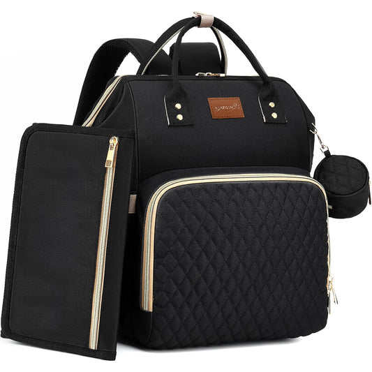 Diaper Bag Backpack with Changing Pad for Stylish Parents