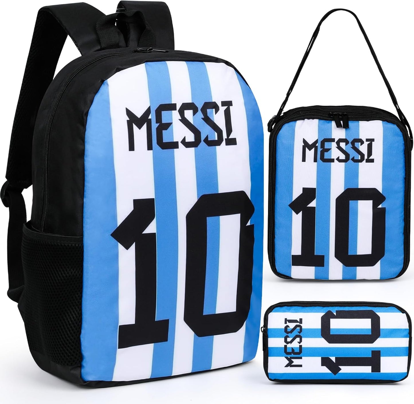 16 Inch Waterproof Messi Backpack Set for Travel and School