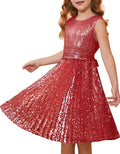 GRACE KARIN Girls Sequin Dress Sleeveless Prom Party