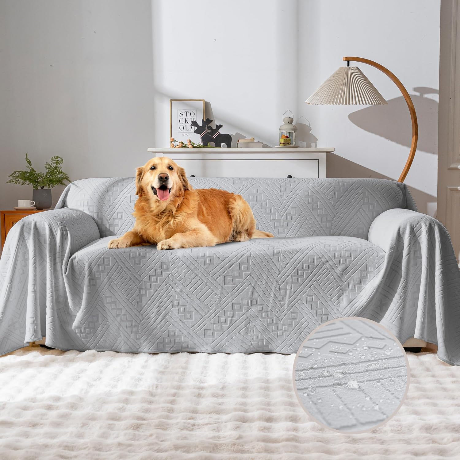 Waterproof Sofa Slipcovers for Pets, Stylish and Washable Couch Cover