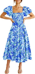 PRETTYGARDEN Women's Casual Summer Midi Dress - Flattering Fit