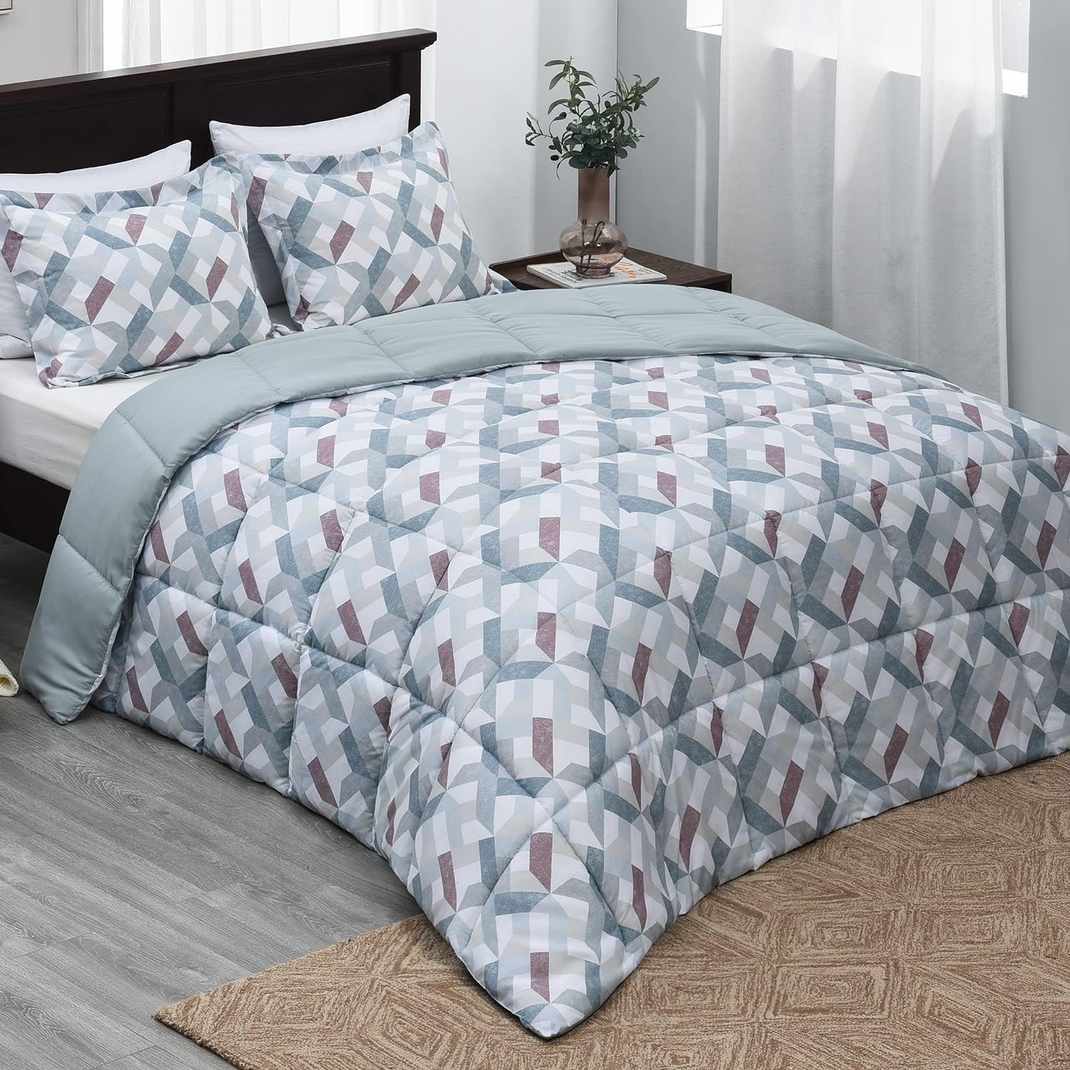 Basic Beyond King Size Comforter Set - Lightweight Down Alternative