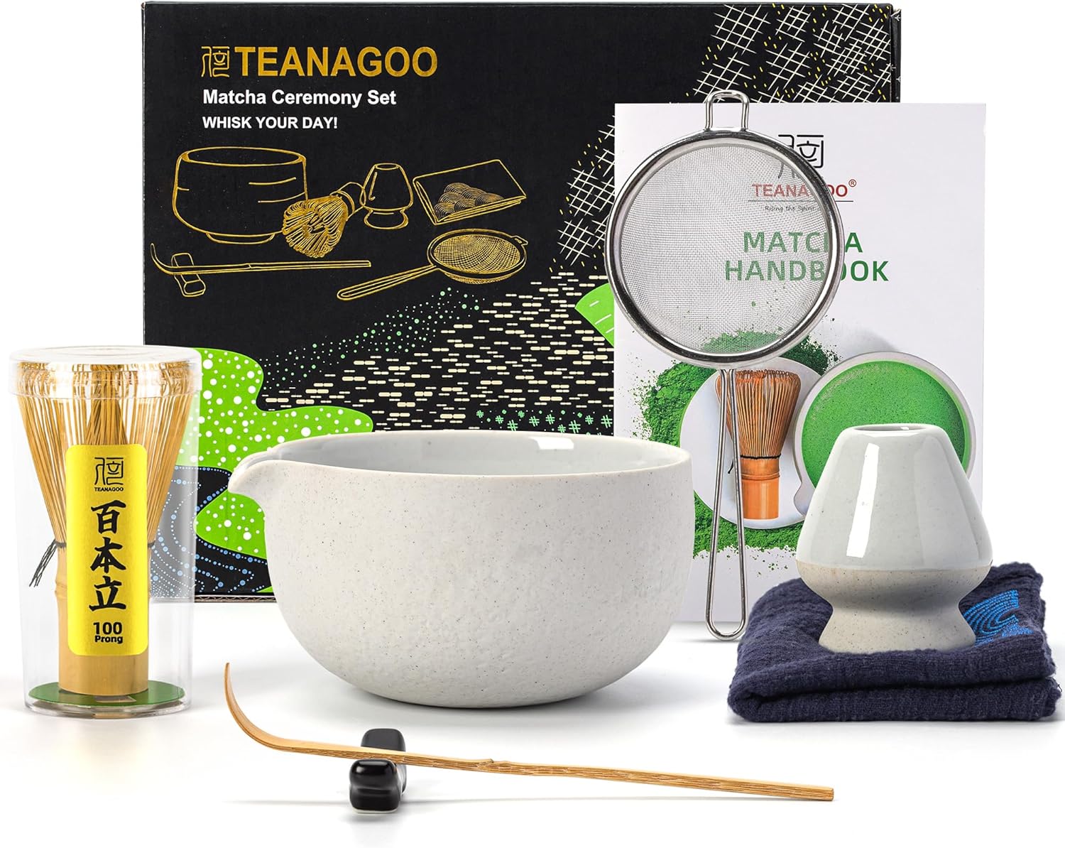 TEANAGOO Matcha Whisk Set for Ceremony and Breakfast Drinks