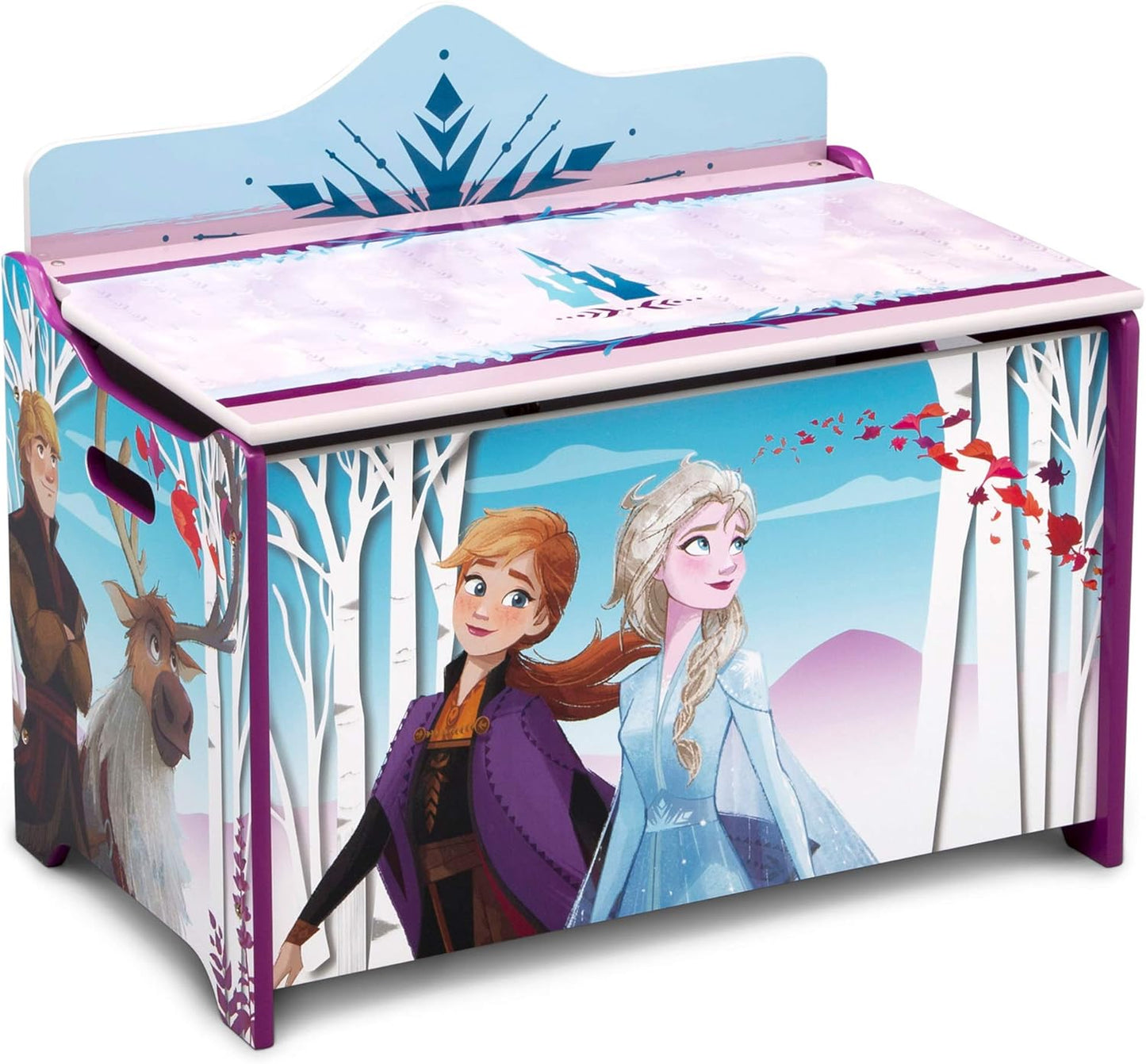 Delta Children Deluxe Toy Box for Frozen Fans - Safe & Durable
