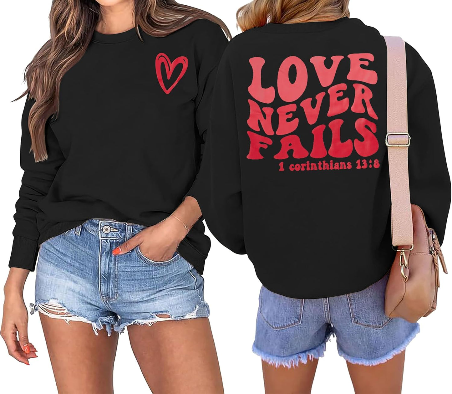 Faithful Love Heart Sweatshirt by TAOHONG