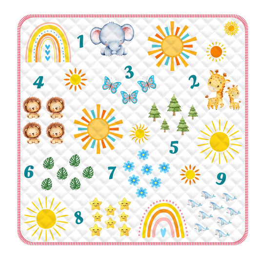 Soft 71x59 Baby Play Mat for 6-12 Months, Foldable