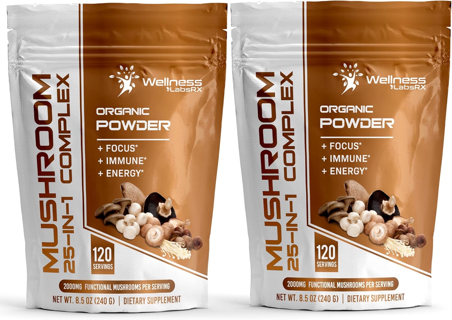 25 in 1 Mushroom Powder Supplement for Immune and Cognitive Health