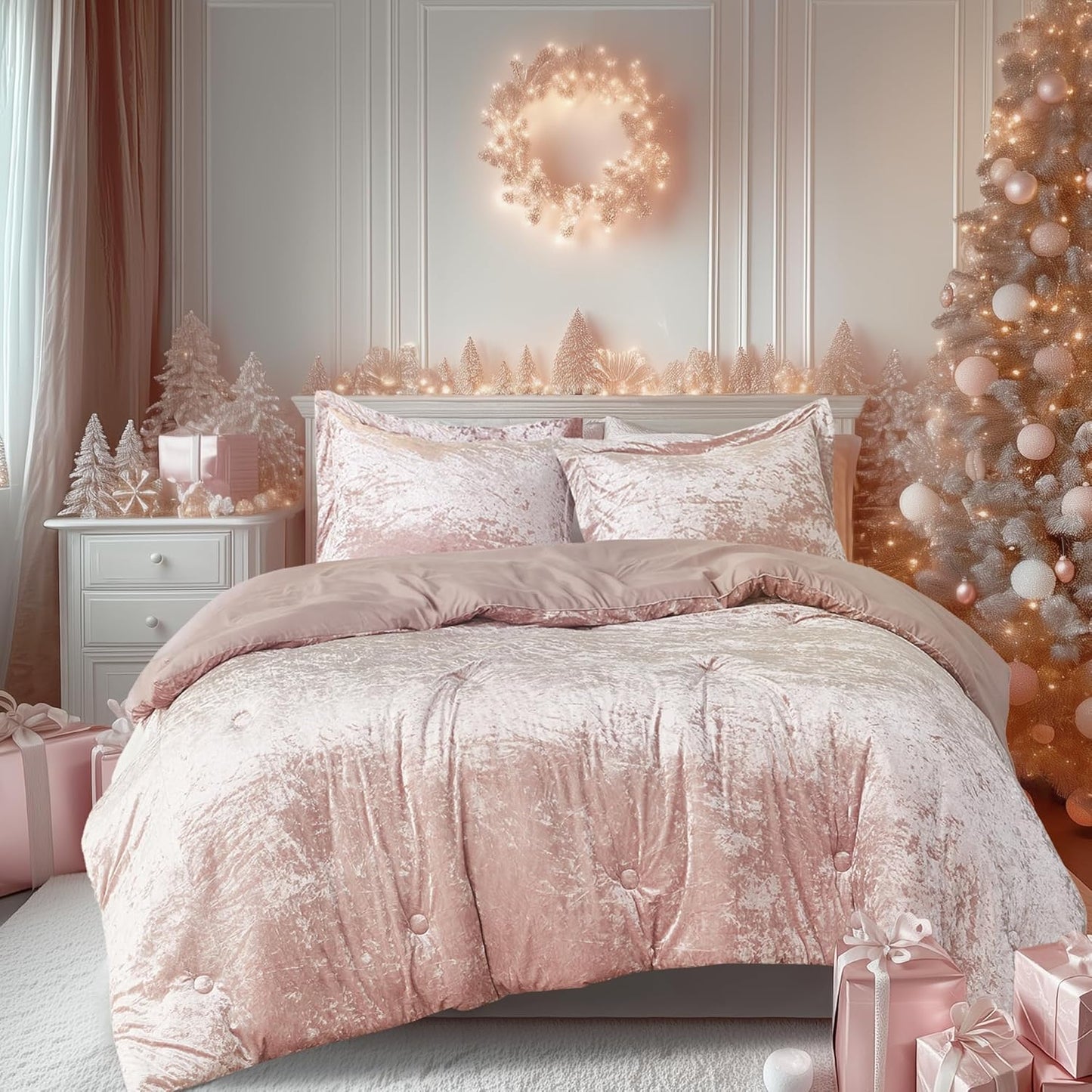 Luxurious Velvet Comforter Set for Cozy All Season Bedding