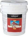 Valspar Barn and Fence Latex Paint 5-Gallon, Red - Durable Exterior