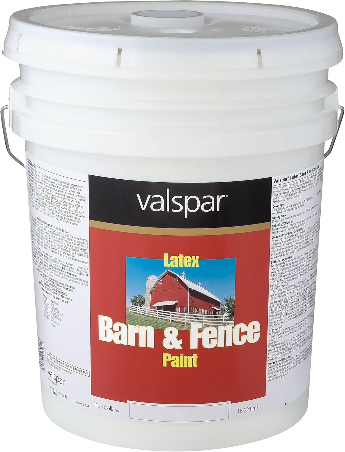 Valspar 3125-10 Barn and Fence Latex Paint for Durable Finishes